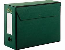 BOITE ARCHIVE DOS 12CM SIMILI 33*25 VERT CLAIR AVEC COUVERCLE