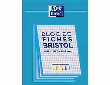 FICHE BRISTOL A5 BLEU