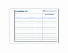 CARNET BON DE SORTIE MAGASIN