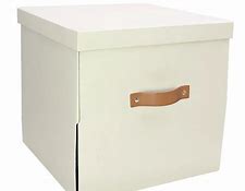 CONTENEUR 37.5*63*29 EN CARTON ONDULÉ BLANCHE AVEC COUVERCLE