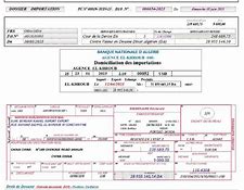 DOSSIER D'IMPORTATION