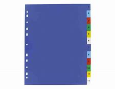 INTERCALAIRE PLASTIQUE JEUX DE 12 BLEU
