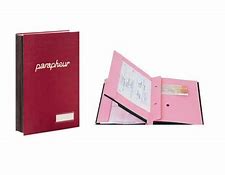 PARAPHEUR 18 VOLETS EN SIMILI RAYE ROSE