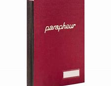 PARAPHEUR 18 VOLETS EN CUIR ROUGE CONFIDENTIEL
