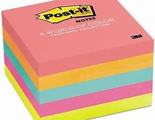 POST-IT CUBE COEUR4 COULEURS 76*76