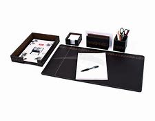 ENSEMBLE DE BUREAU EN SIMILI CUIR 9 PCS