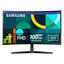 27 Pouces 12 Mois SAMSUNG Moniteur 27'' serie D Curved Full-HD,VA,100Hz,4MS (GTG),Narrow Border Design,Eye-Ca Noir 12M