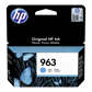 HP 963 Cyan Original Ink Cartridge Pour OJ9010/9013/9020